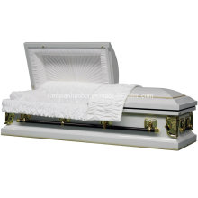 18 Ga teneur en Steeel cercueil avec couleur argent 1201s